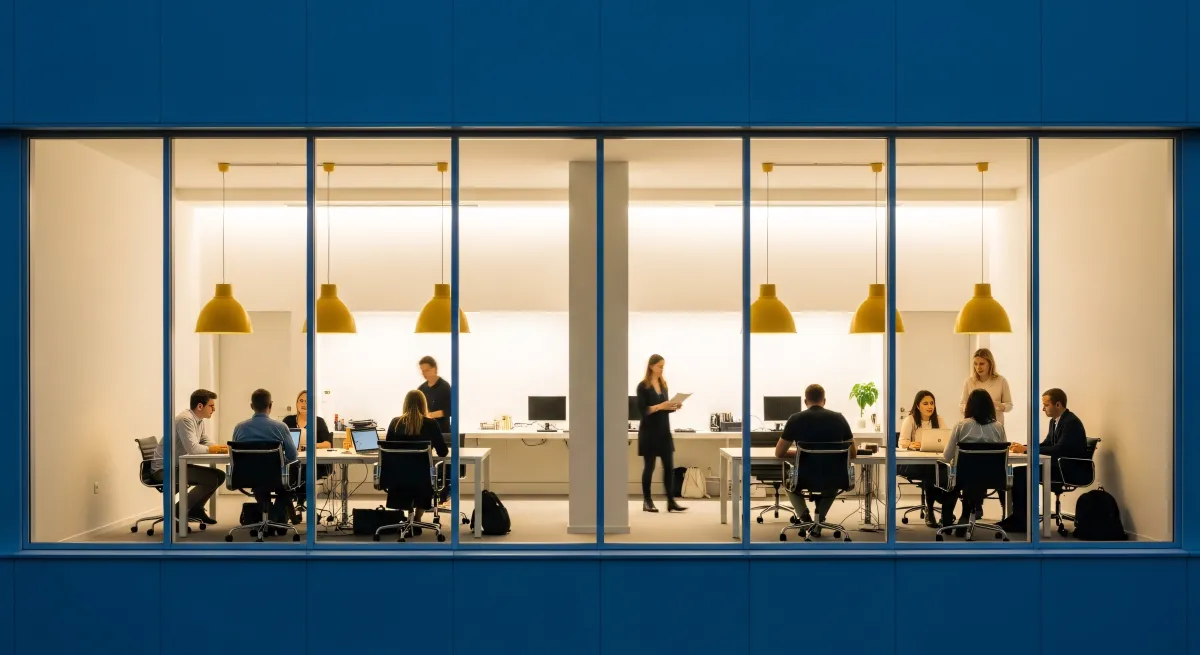 Grupo empreendedor em reunião de negócios